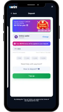 How to make deposit in Aviator 1Win