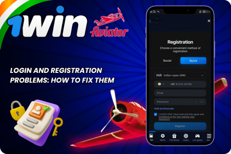 1win Aviator registration problems